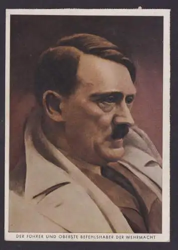 Ansichtskarte Wehrmacht Führer und oberster Befehlshaber Hitler Gemälde Bauer