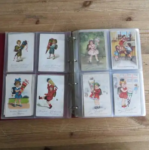 Sammlung Ansichtskarten Postkarten Thema Schule Kinder Lehrer Festpreis 490,00