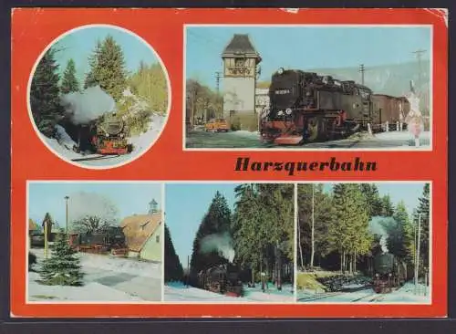 Ansichtskarte Harzquerbahn Nordhausen Thüringen nach Wernigerode Sachsen Anhalt