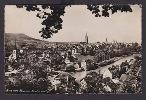 Ansichtskarte Bern Schweiz Totalansicht vom Aargauer Stalden Aare Fluss nach