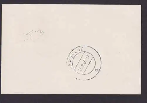 Flugpost Brief Air Mail Olympia Rom Italien Luftsporting Aalen + selt. Vignette