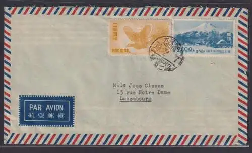 Osaka Japan Luftpost Brief nach Luxemburg
