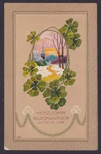Sellnow Neumark Brandenburg Ansichtskarte Deutsches Reich n.Kiel AK Gruß Neujahr