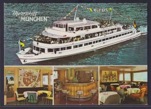 Ansichtskarte Schiffe Schifffahrt Motorschiff München Schiffsansicht innen außen