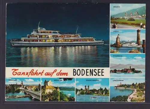 Ansichtskarte Schiffe Schifffahrt ab Wasserburg n. Lübeck Bodensee Tanzfahrt