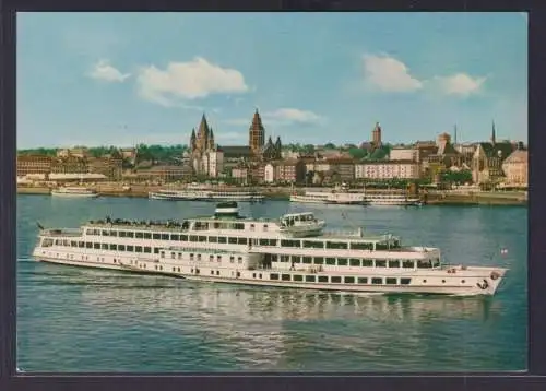 Ansichtskarte Schiffe Schifffahrt MS Rhein Rhein Mainz