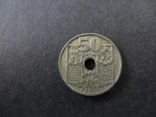 Münze Spanien 50 Centimos 1949 vzgl. Schön: 27