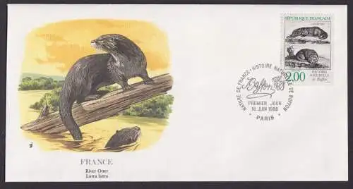 Frankreich France Fauna Otter schöner Künstler Brief