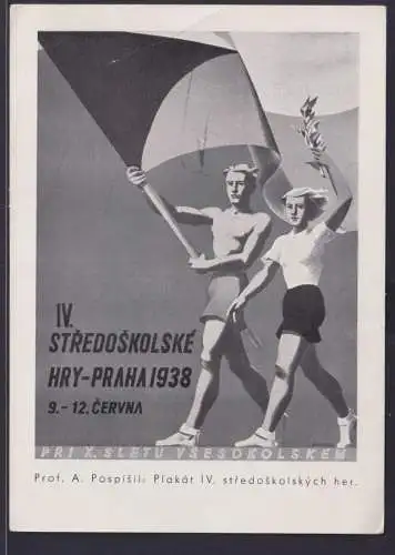 Ansichtskarte Sport Prag Sportfest 9.-12. Juni 1938