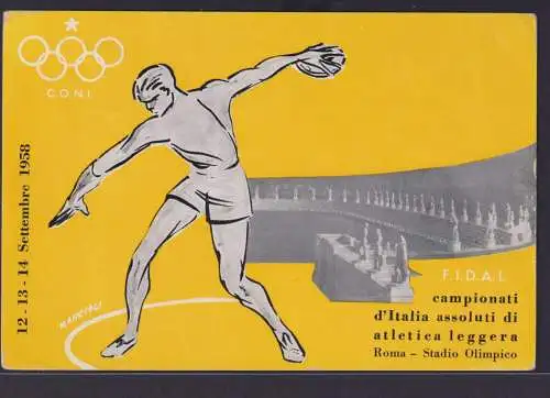 Ansichtskarte Sport Sportfest 12. 13. 14. Sep. 1958 Olympia Stadion Rom