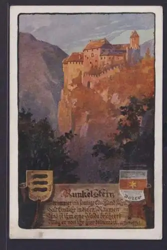Ansichtskarte Österreich Deutsche Böhmen Künstler Schloss Runkelstein Tirol