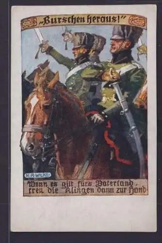 Ansichtskarte Österreich Deutsche Böhmen Künstler Sign. Soldaten zu Pferd