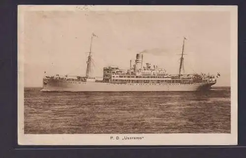 Ansichtskarte ab Blankenese Hamburg Schiff P.D. Usaramo Fahrgastschiff