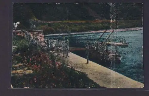 Ansichtskarte Das Deutsche Heer Pioniere beim Brückenbau Feldpostkarte