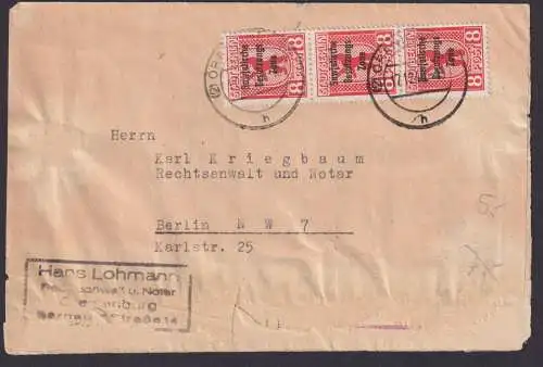 SBZ Brief MEF Aufdruck 202 Oranienburg Brandenburg n. Berlin Post Stadt Berlin