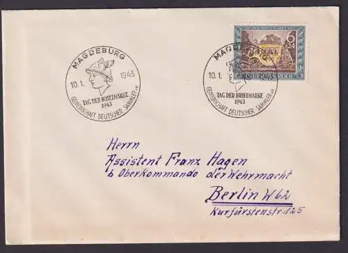 Magdeburg Deutsches Reich Sachsen Anhalt Brief PhilatelieTag der Briefmarke FDC