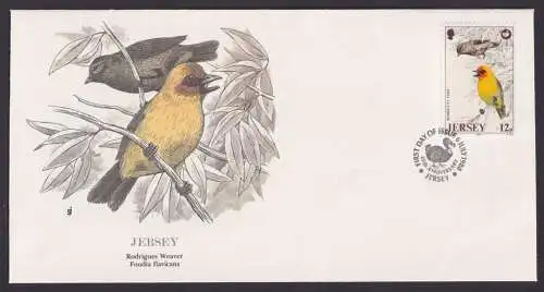 Jersey Kanalinsel Fauna Vögel schöner Künstler Brief