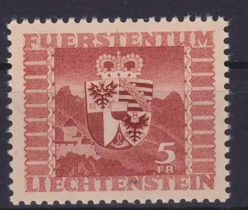 Liechtenstein 252 Wappen Ausgabe 1947 tadellos postfrisch Kat.-wert 44,00