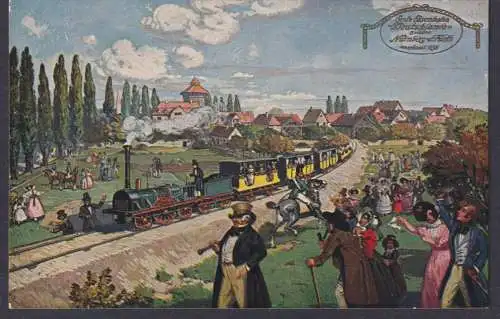Ansichtskarte Nürnberg Fürth Erste Eisenbahn Deutschlands 1835