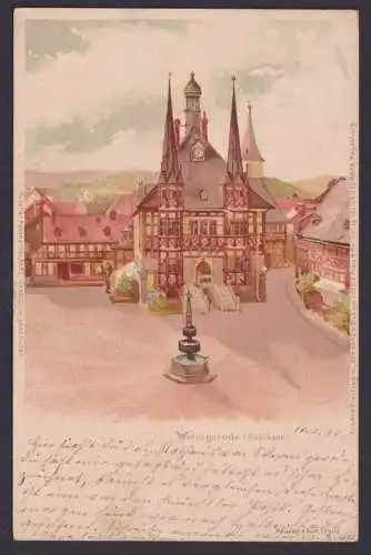 Ansichtskarte Halberstadt Sachsen Anhalt Münster Westfalen Wenigerode Rathaus