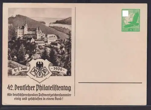 Flugpost Adler Deutsches Reich Privatganzsache 42. Deutscher Philatelistentag