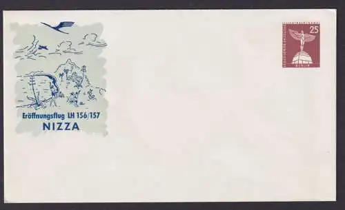 Flugpost Brief Air Mail Berlin Privatganzsache 25 Pf Stadtbilder toller Umschlag