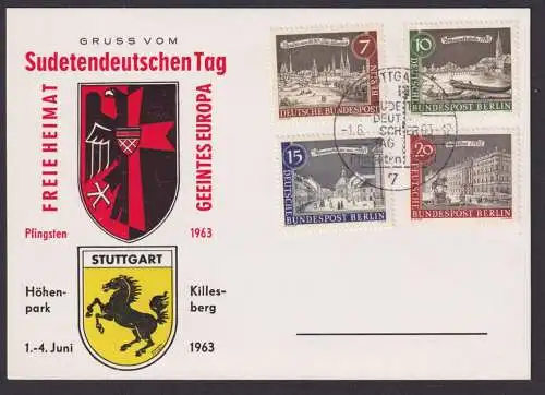 Stuttgart Bund Berlin Sudetendeutscher Tag 1963 Sonderstempel Wappen Pfingsten