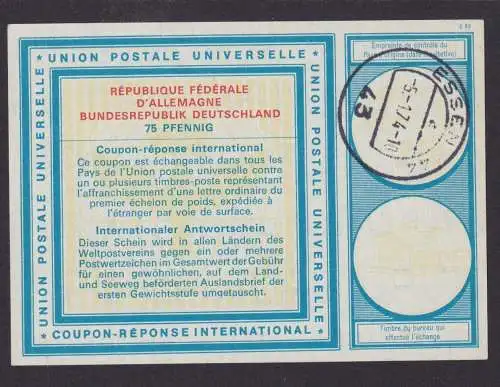 Essen Bundesrepublik Int. Antwortschein 75 Pfg. République Fédérale Allemande