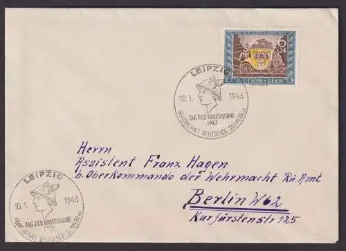 Leipzig Deutsches Reich Sachsen Brief SST Philatelie Tag d. Briefmarke 1943 FDC