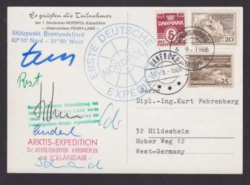Arktis 1. Deutsche Nordpol Expedition Original Teilnehmer Autographen Autogramme