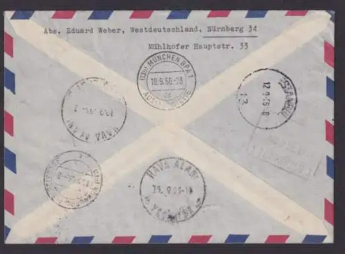 Flugpost airmail Lufthansa Bund MIF Heuss Nürnberg R Brief Luftpost Istanbul