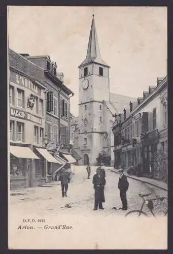 Arlon Arel Ansichtskarte Belgien Feldpost Hauptstrasse Kirche Hannover