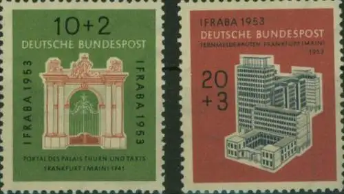 Bundesrepublik IFABRA Briefmarkenausstellung 171-172 Luxus postfrisch MNH 50,00