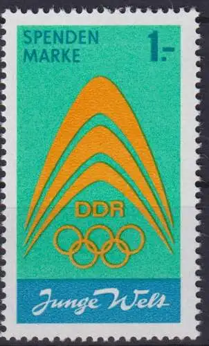 DDR Spendenmarke Sport Olympia Junge Welt Luxus postfrisch MNH 1971 Kat.-W 18,00