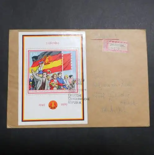 Brief Block 29 20 Jahre DDR inter. SST Berlin ZAW gelaufen als FDC Kat 130,00 ++