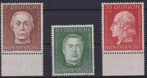 Bundesrepublik Wohlfahrt Helfer 200-202 Luxus postfrisch teils Rand Wert 18,00++