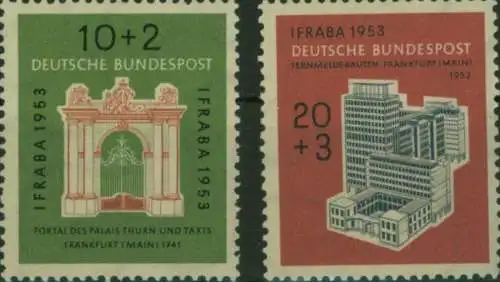 Bundesrepublik IFABRA Briefmarkenausstellung 171-172 Luxus postfrisch MNH 50,00