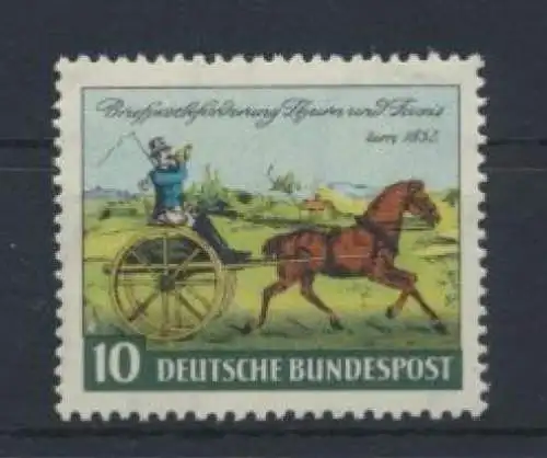 Bund Tag der Briefmarke Thurn & Taxis 160 Luxus postfrisch 1952 Kat.-Wert 6,00