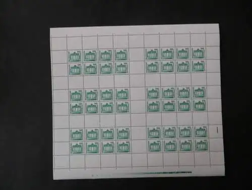 DDR Markenheftchenbogen Brandenburger Tor Bauwerke 21 I postfrisch KatWert 65,00