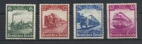 Deutsches Reich 580-583 Eisenbahn 582 mit Besonderheiten Farbfleck Oberrand