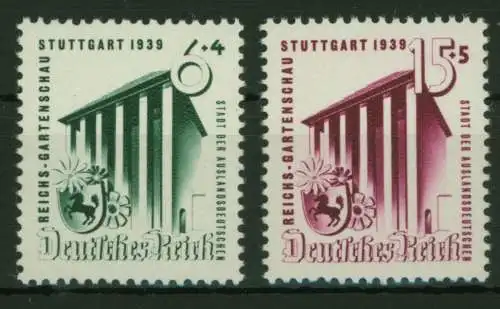 Deutsches Reich 692-3 Reichsgartenschau Stuttgart Luxus postfrisch 20,00