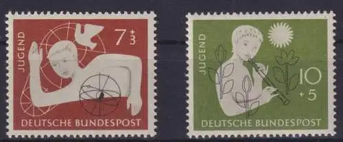 Bund 232-233 Jugend Ausgabe 1956 Luxus postfrisch MNH KatWert 10,00