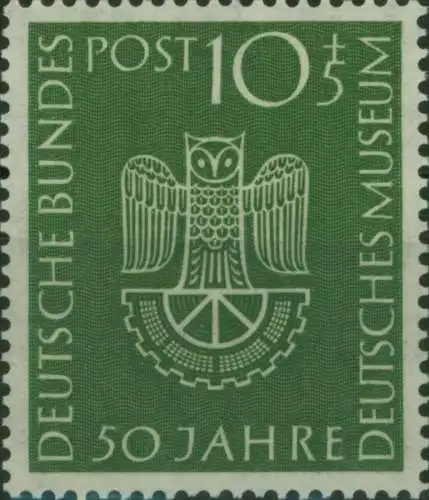 Bundesrepublik 163 Deutsches Museum München 1953 Kunst postfrisch MNH Kat 31,00