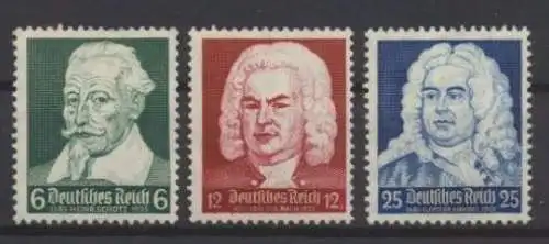 Deutsches Reich 573-575 Schütz Bach Händel Musik Komponisten Luxus postfrisch