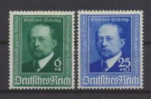 Deutsches Reich Behring Diphtherie Krankheit 760-761 Luxus postfrisch Kat. 15,00