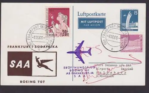 Flugpost Brief Berlin Privatganzsache Stadtbilder ZuF Bauten SAA Destination