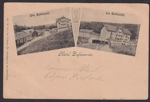 Ansichtskarte Mülhausen Elsaß Frankreich Reichspost Gastronomie Hotel Defranoux
