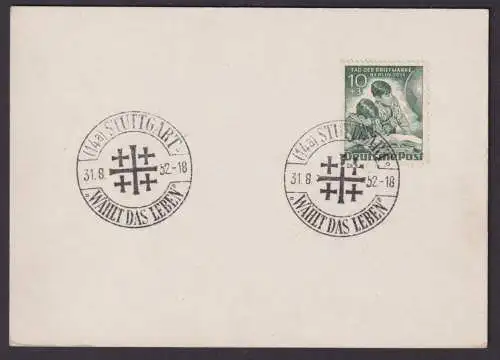 Berlin 80 Philatelie Tag der Briefmarke mit SST Stuttgart Wählt das Leben auf