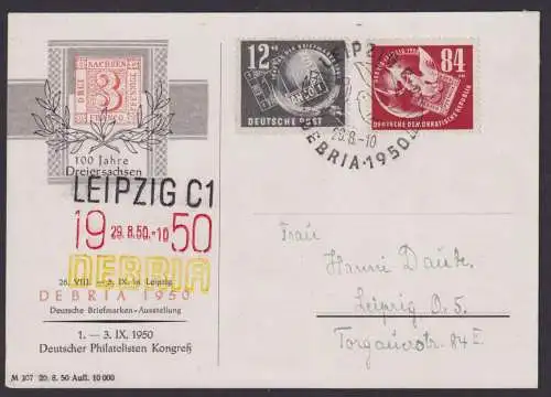 DDR Philatelie DEBRIA mit 245 + 260 Leipzig Deutscher Philatelisten Kongress auf