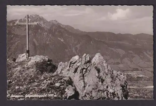 Ansichtskarte Lenggries Bayern Geigersteingipfel Gipfelkreuz